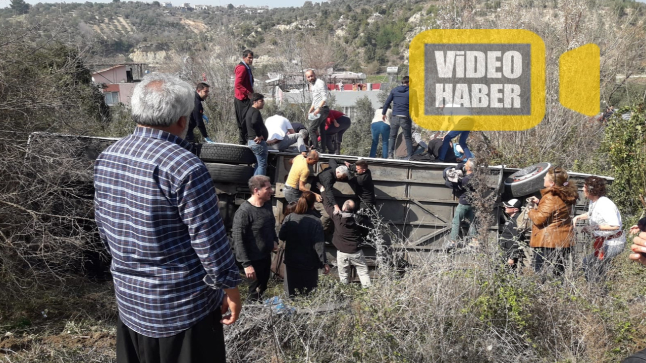 Kadınlar Günü için düzenlenen geziden dönüyorlardı! Otobüs şarampole devrildi... Çok sayıda yaralı var