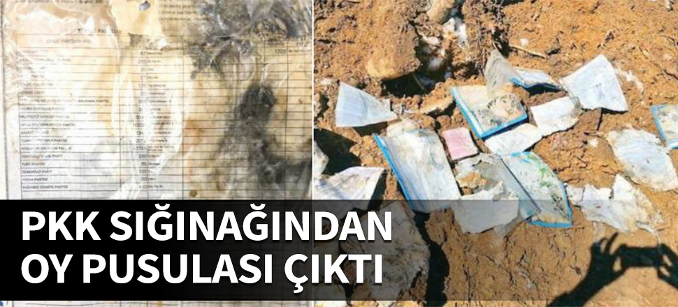 PKK sığınağından oy pusulası çıktı