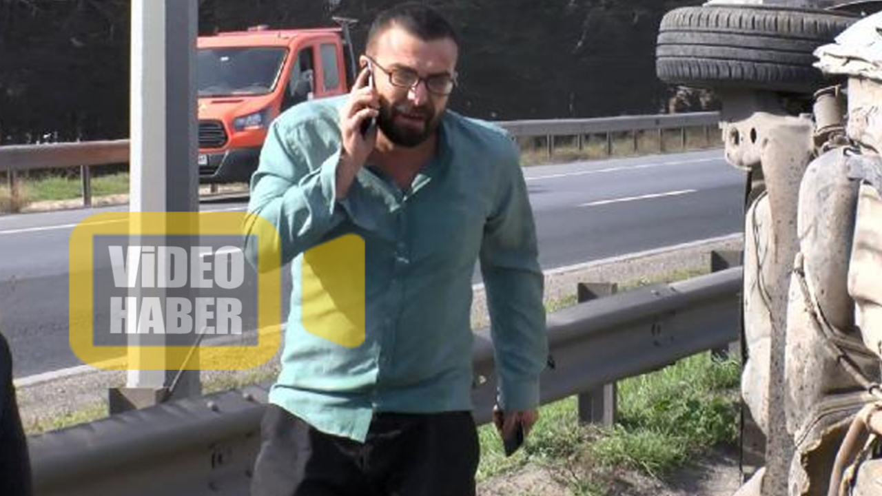 Büyükçekmece'de kaza yapıp ters şeride uçan şoförden ilginç istek