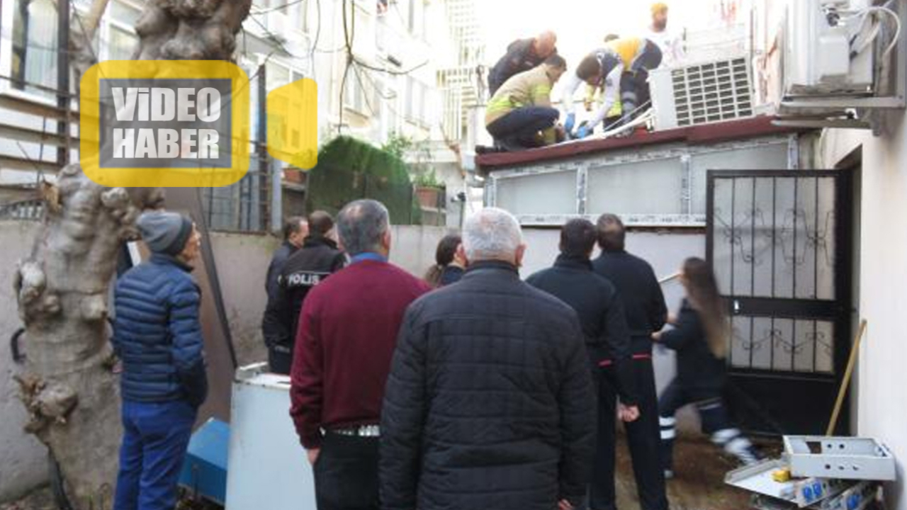 Kadıköy'de 4. kattan düşen kişiyi kurtarma seferberliği