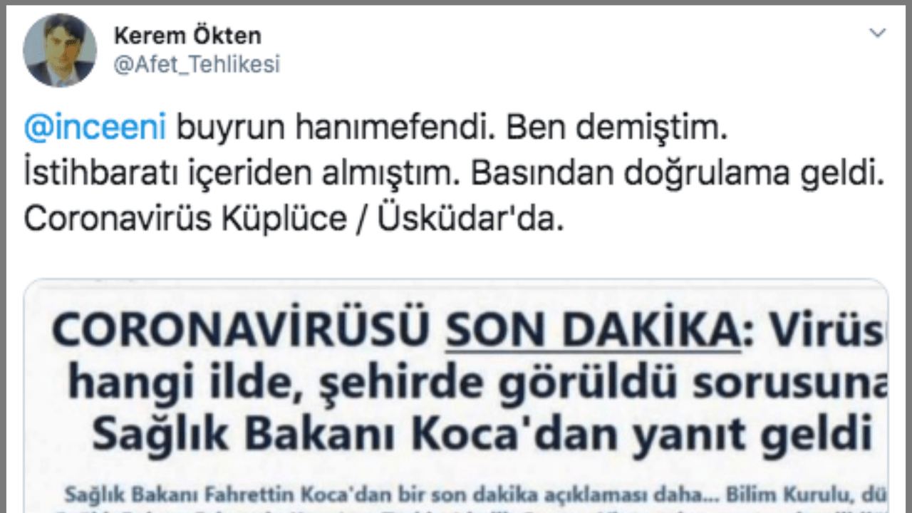 'Küplüce'de koronavirüs var' provokasyonuna yalanlama