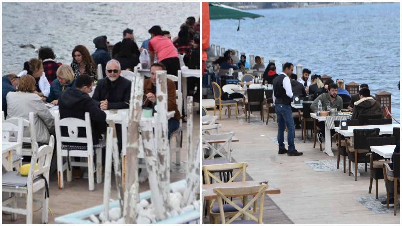 Korona tatilini fırsat bilip sahilleri doldurdular