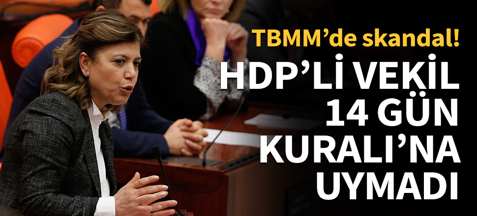 HDP'li vekil 14 gün kuralına uymadı...