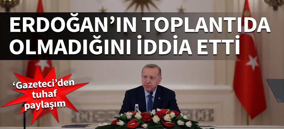 Mustafa Hoş'tan tuhaf paylaşım! Erdoğan'ın Çankaya'daki toplantıda olmadığını iddia etti