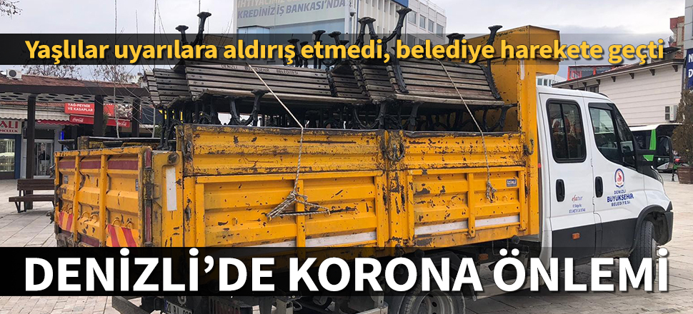 Yaşlılar uyarıları dikkate almadı, belediye bankları söktü