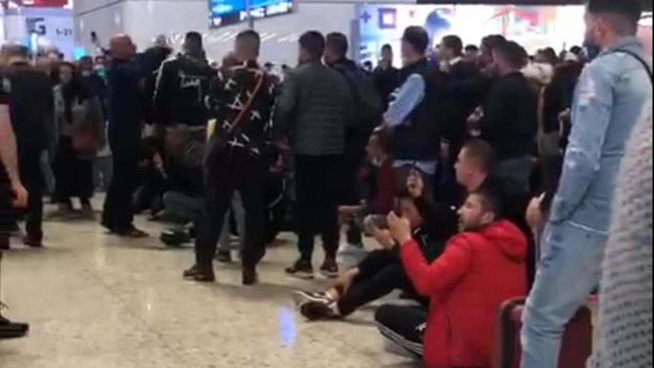 İstanbul Havalimanı'nda koronavirüs eylemi