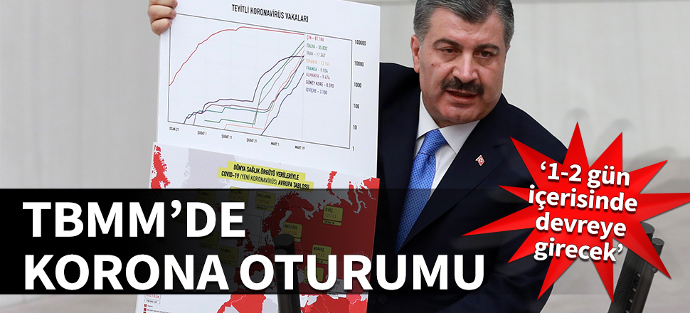 TBMM'de korona oturumu! Bakan Koca: 1-2 gün içinde hızlı tanı kiti devreye girecek