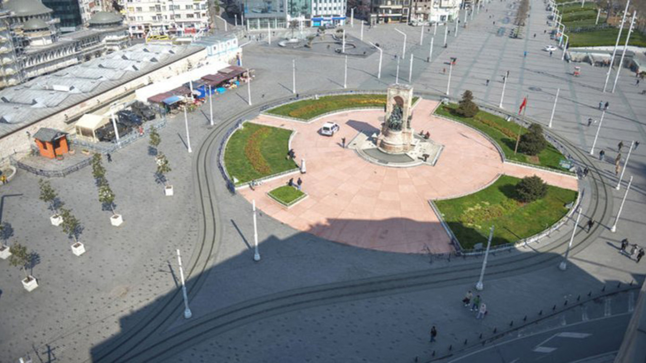 Taksim sessizliğe büründü!