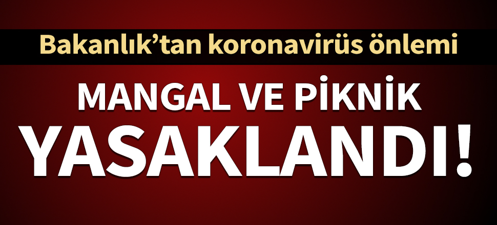 Bakanlık açıkladı: Mangal ve piknik yasaklandı
