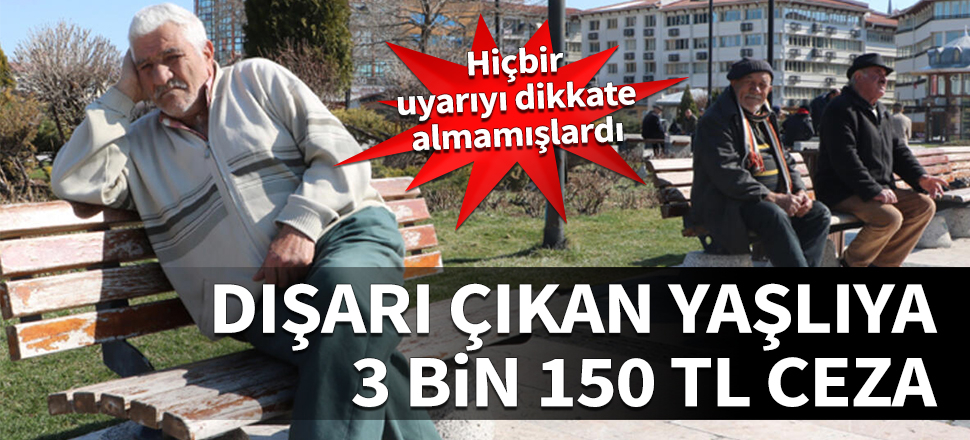 Hiçbir uyarıyı dikkate almamışlardı... Dışarı çıkan yaşlıya 3 bin 150 TL ceza