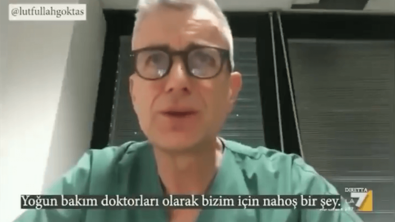 İtalyan doktordan duygulandıran mesaj!