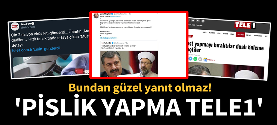 Bu başlığı halk attı: "Pislik yapma Tele1"
