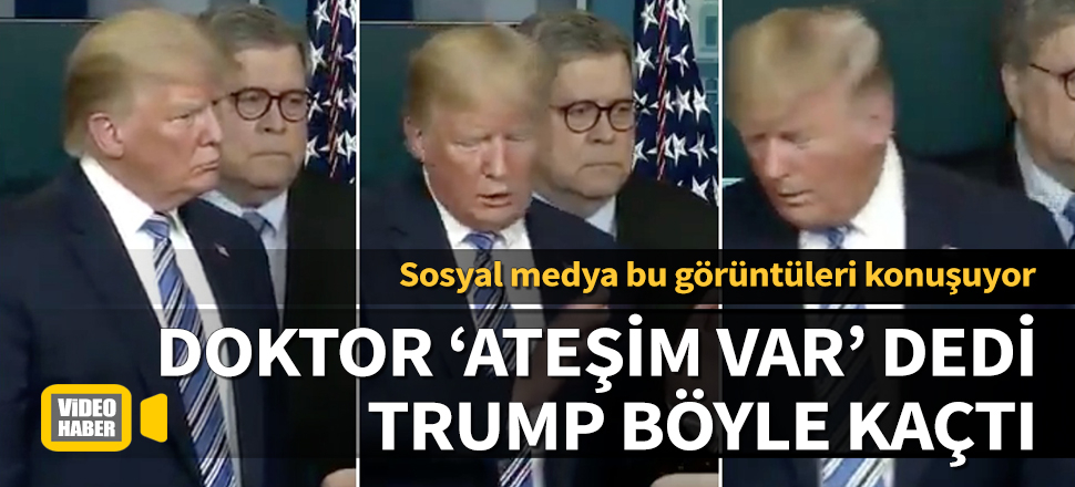 Doktor 'ateşim var' dedi, Trump böyle kaçtı