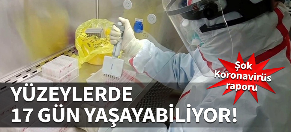Koronavirüs yüzeylerde 17 gün yaşayabiliyor...