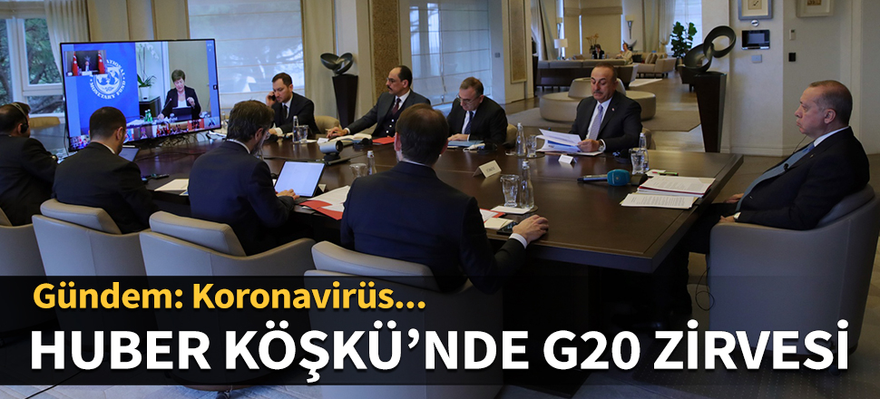 Erdoğan koronavirüs gündemiyle toplanan G20 zirvesine video konferans yöntemiyle katıldı