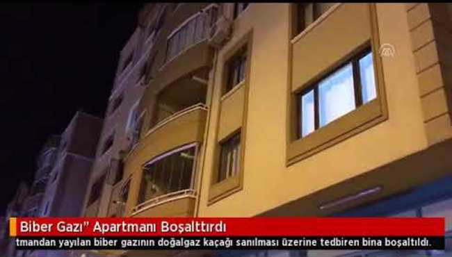 Biber gazı apartmanı boşalttırdı