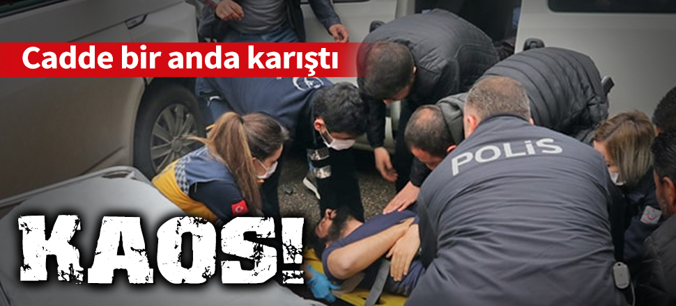 Son dakika... Cadde bir anda karıştı... Kaos!