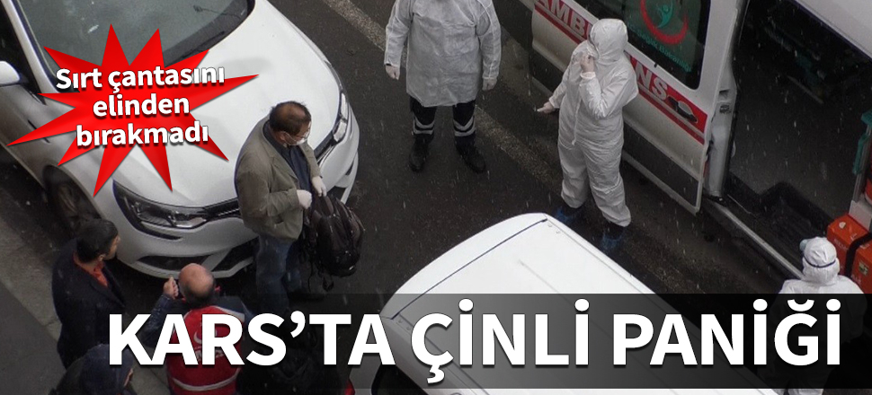 Kars'ta Çinli paniği! Çantasını elinden bırakmadı