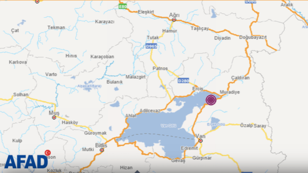 Van'da 4.7 büyüklüğünde deprem