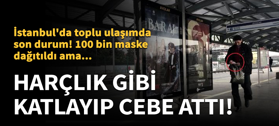 Bu ne rahatlık! Maskeyi cebine atıp rahat rahat seyahat etti