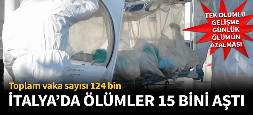 İtalya'da Kovid-19 salgınından vefat edenlerin sayısı son 24 saatte 681 artarak 15 bin 362'ye yükseldi