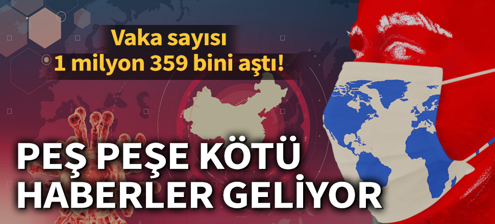 Son dakika... Koronavirüs bulaşan kişi sayısı 1 milyon 359 bini geçti (Son Durum, Dünya Geneli, Corona, Covid-19, Kovid-19)