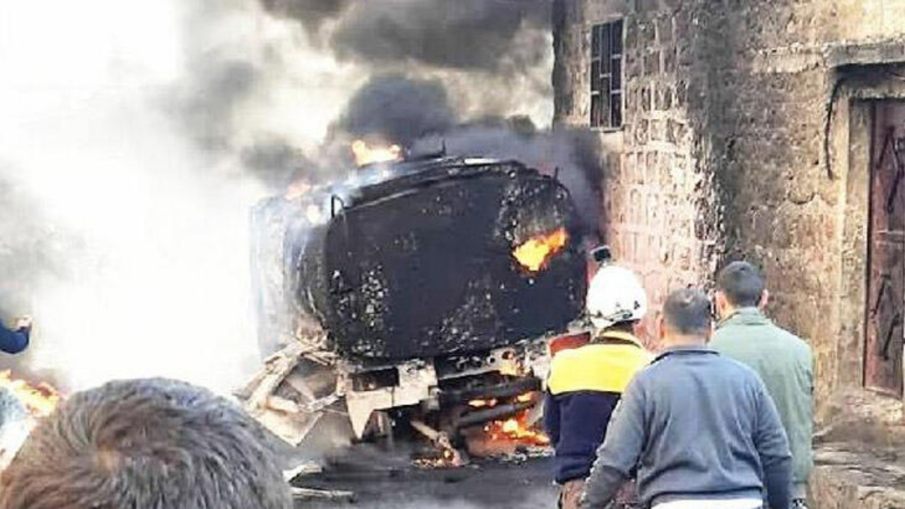 Afrin'de bomba yüklü tanker infilak etti