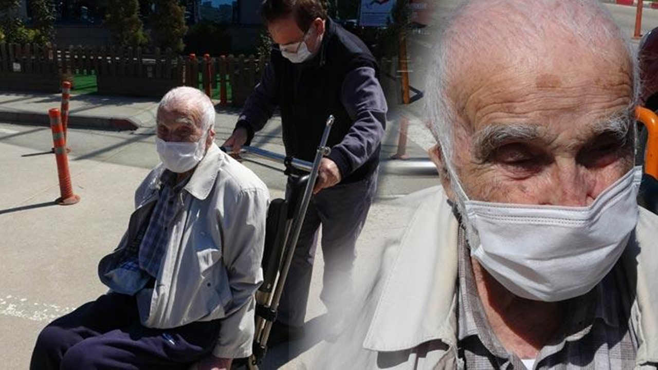 Eşinin cenazesinde virüs kapan 96 yaşındaki dede koronayı yendi!