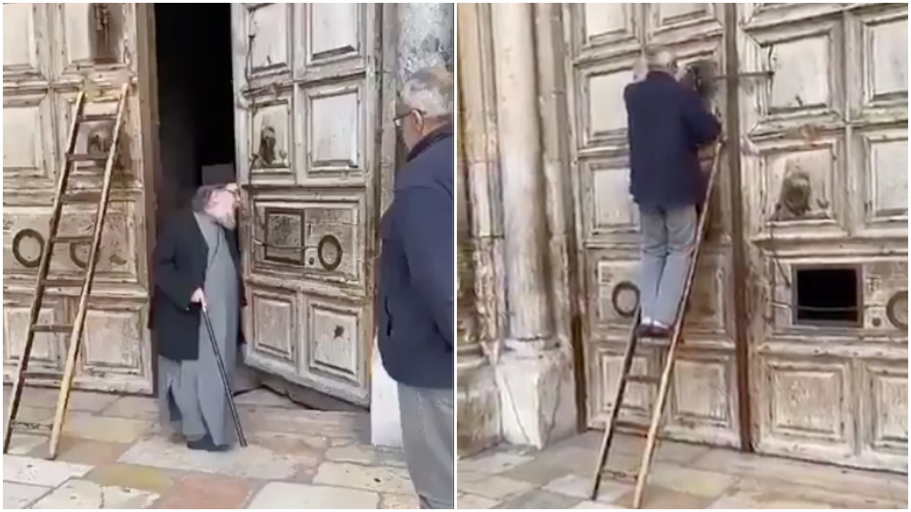 Kudüs'teki Kutsal Kabir Kilisesi'nin kapısına kilit vuruldu! Kapıyı kilitleyen ise bir Müslüman...