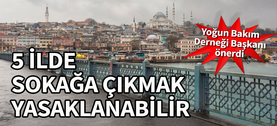 Yoğun Bakım Derneği Başkanı önerdi: 5 ilde sokağa çıkmak yasaklanabilir