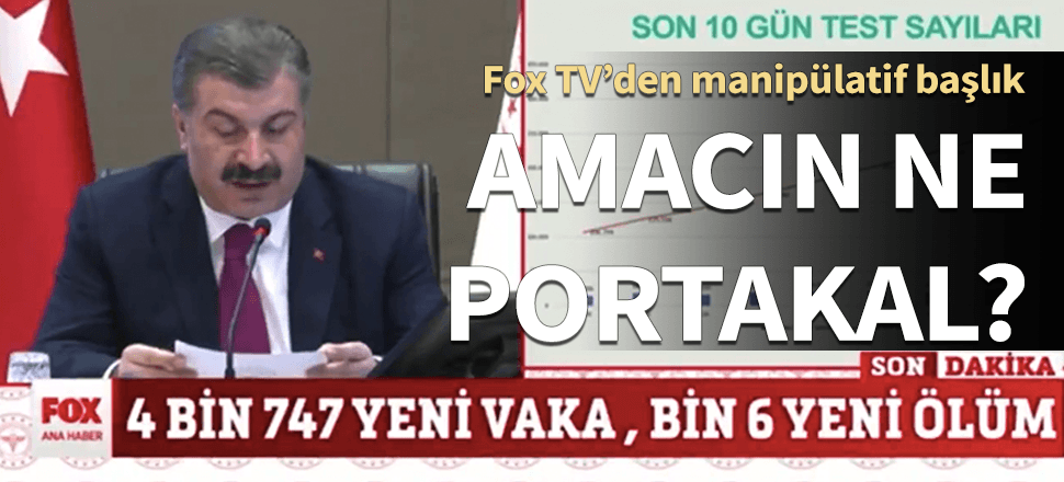 Fox TV'de manipülatif başlık! Yeni ölüm sayısını 1006 yaptılar...