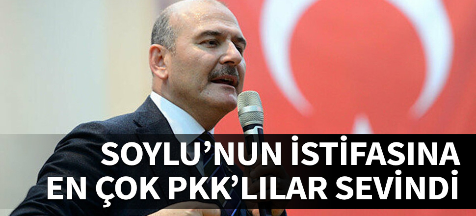 PKK destekçileri Soylu'nun istifasına çok sevindi...