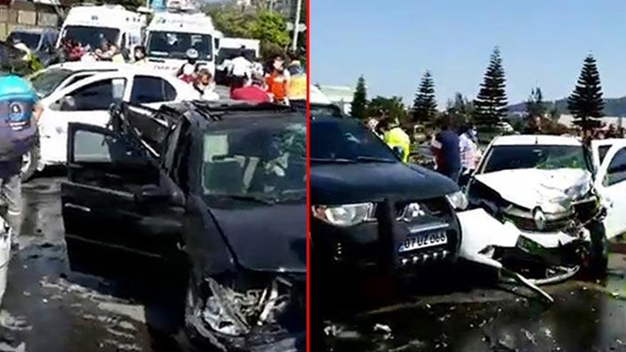 Son dakika... Ortalık savaş alanına döndü! Antalya’da zincirleme kaza