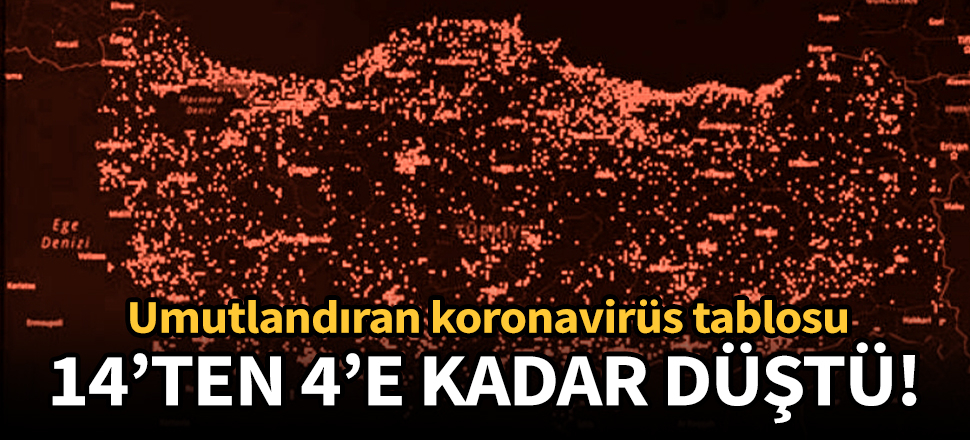 Türkiye'de umut veren korona tablosu: 14'ten 4'e kadar düştü
