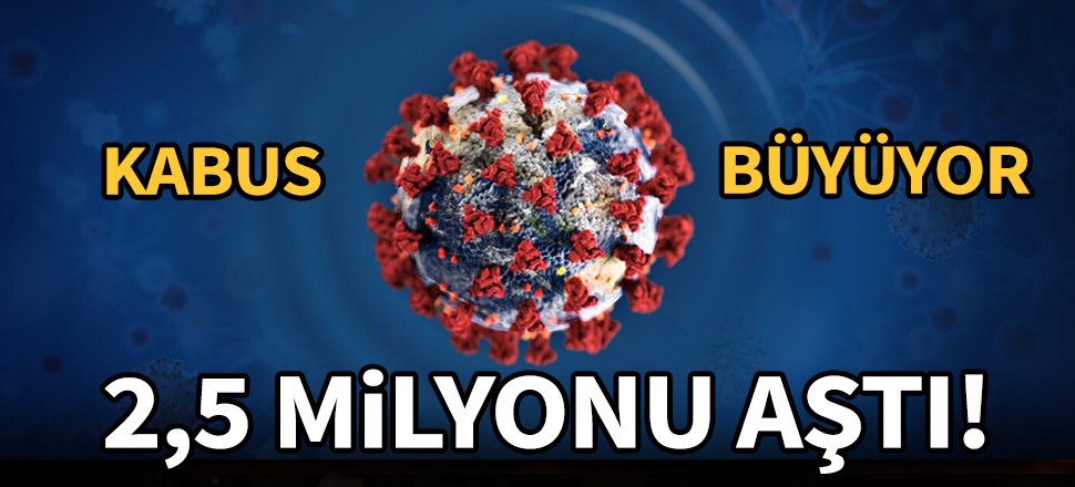Koronavirüs vaka sayısı 2,5 milyonu aştı