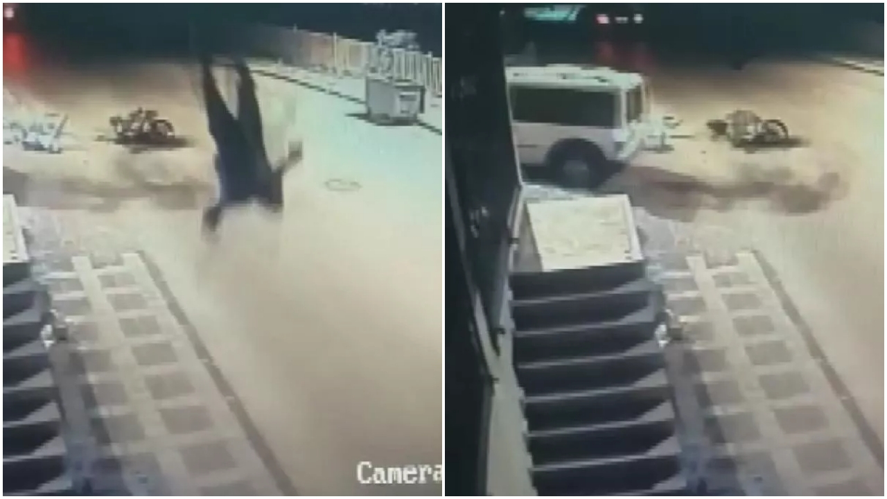 Ümraniye'de korkunç kaza! Metrelerce havaya uçtu...