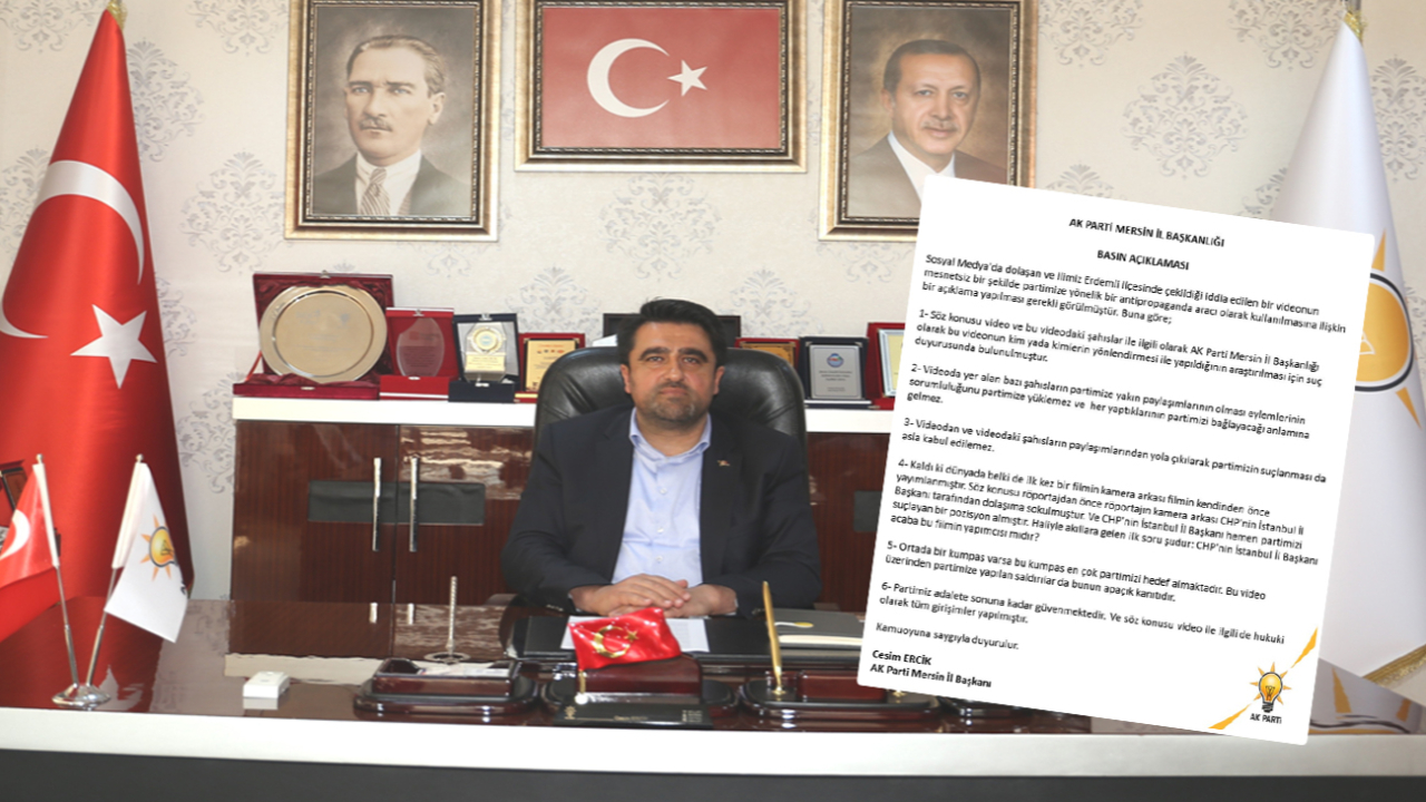 Son dakika... AK Parti Mersin İl Başkanlığı'ndan sosyal medyadaki görüntülere suç duyurusu