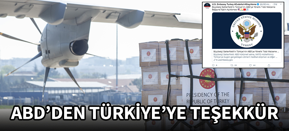 ABD Büyükelçisi'nden Türkiye'ye teşekkür