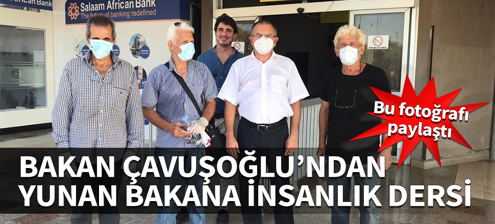 Bakan Çavuşoğlu'ndan Yunan bakana insanlık dersi! Bu fotoğrafı paylaştı...