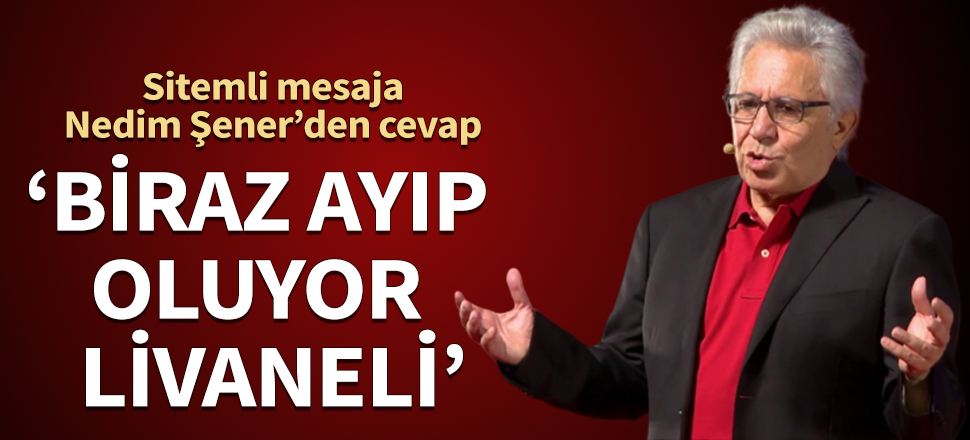 Sitemli mesaja Nedim Şener’den cevap: Biraz ayıp oluyor Sayın Livaneli