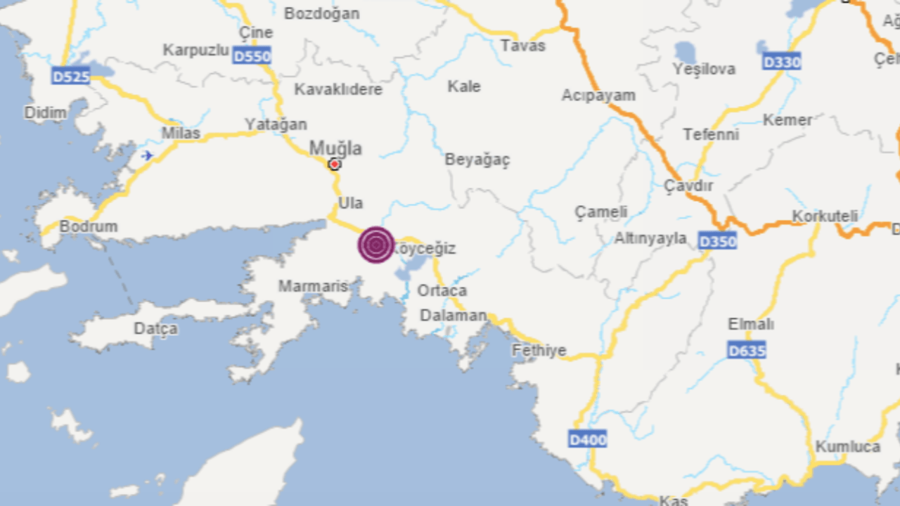 Muğla'da şiddetli deprem