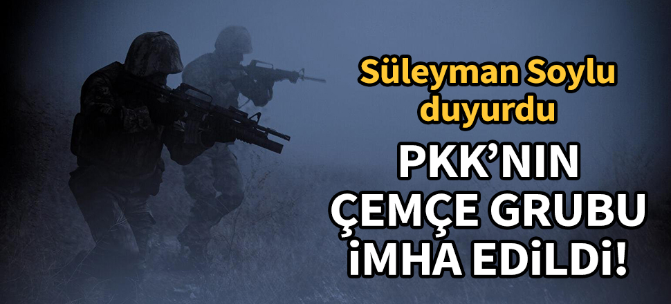 Bakanlık duyurdu: PKK'nın 'Çemçe Grubu' imha edildi