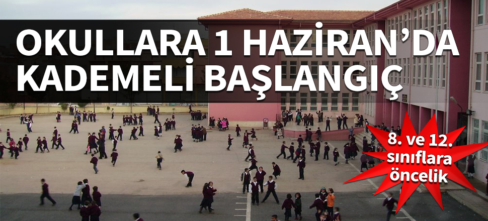 Okullara 1 Haziran'da kademeli başlangıç! 8. ve 12. sınıflara öncelik verilecek