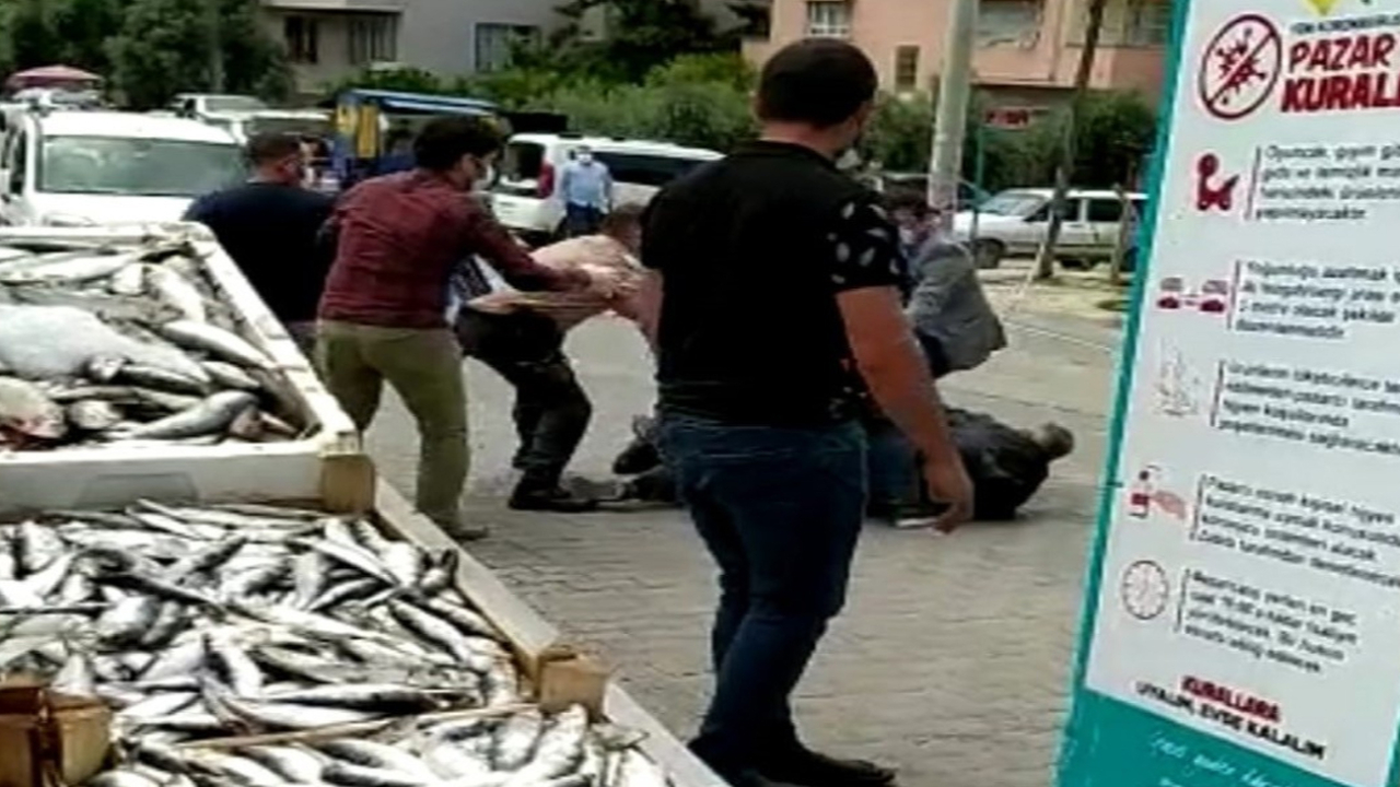 Pazarda denetim yapan memurlar darp edildi!