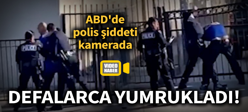 Son dakika... ABD'de polis şiddeti kamerada! Şüpheliyi defalarca yumrukladı