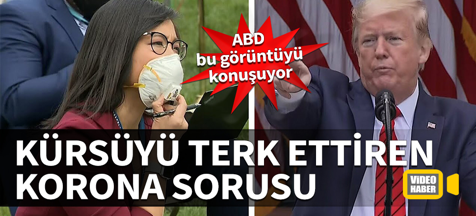 ABD bu görüntüyü konuşuyor! Trump'a kürsüyü terk ettiren korona sorusu