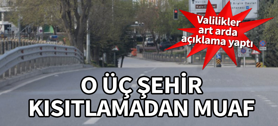 Sokağa çıkma kısıtlamasıyla ilgili önemli detay! O 6 şehir muaf tutuldu