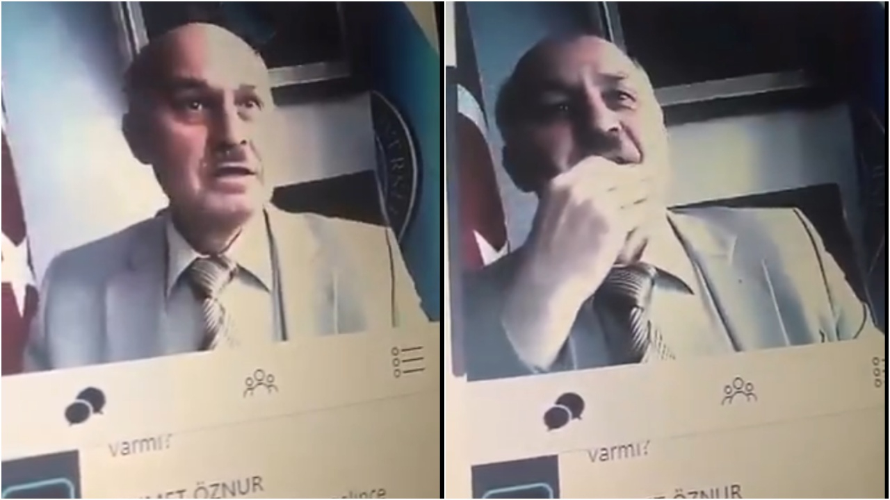Gazi Fen Fakültesi Dekanı kamerayı açık unutunca rezil oldu!