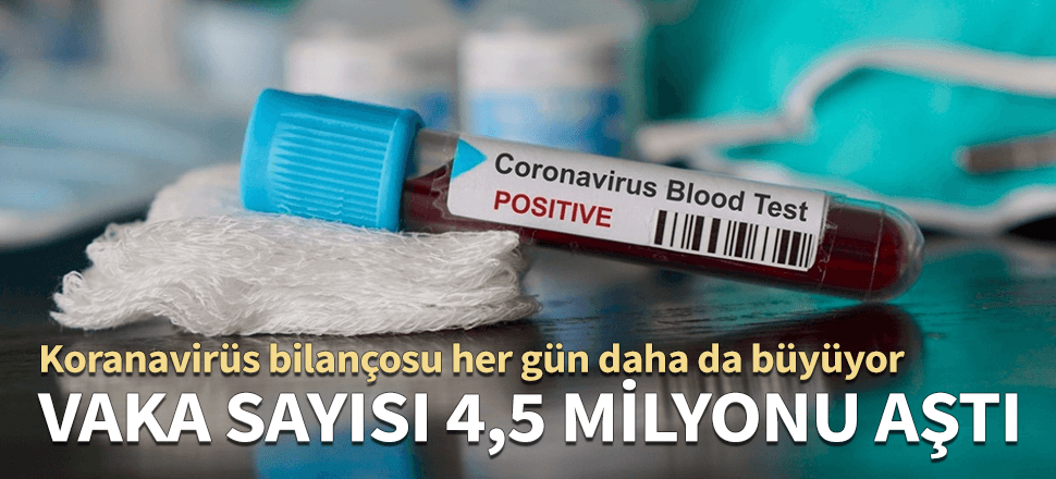 Dünyada koronavirüse yakalanan insan sayısı 4,5 milyonu geçti!