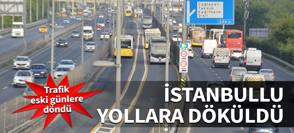 İstanbullu yollara döküldü! Trafik eski günleri aratmadı...